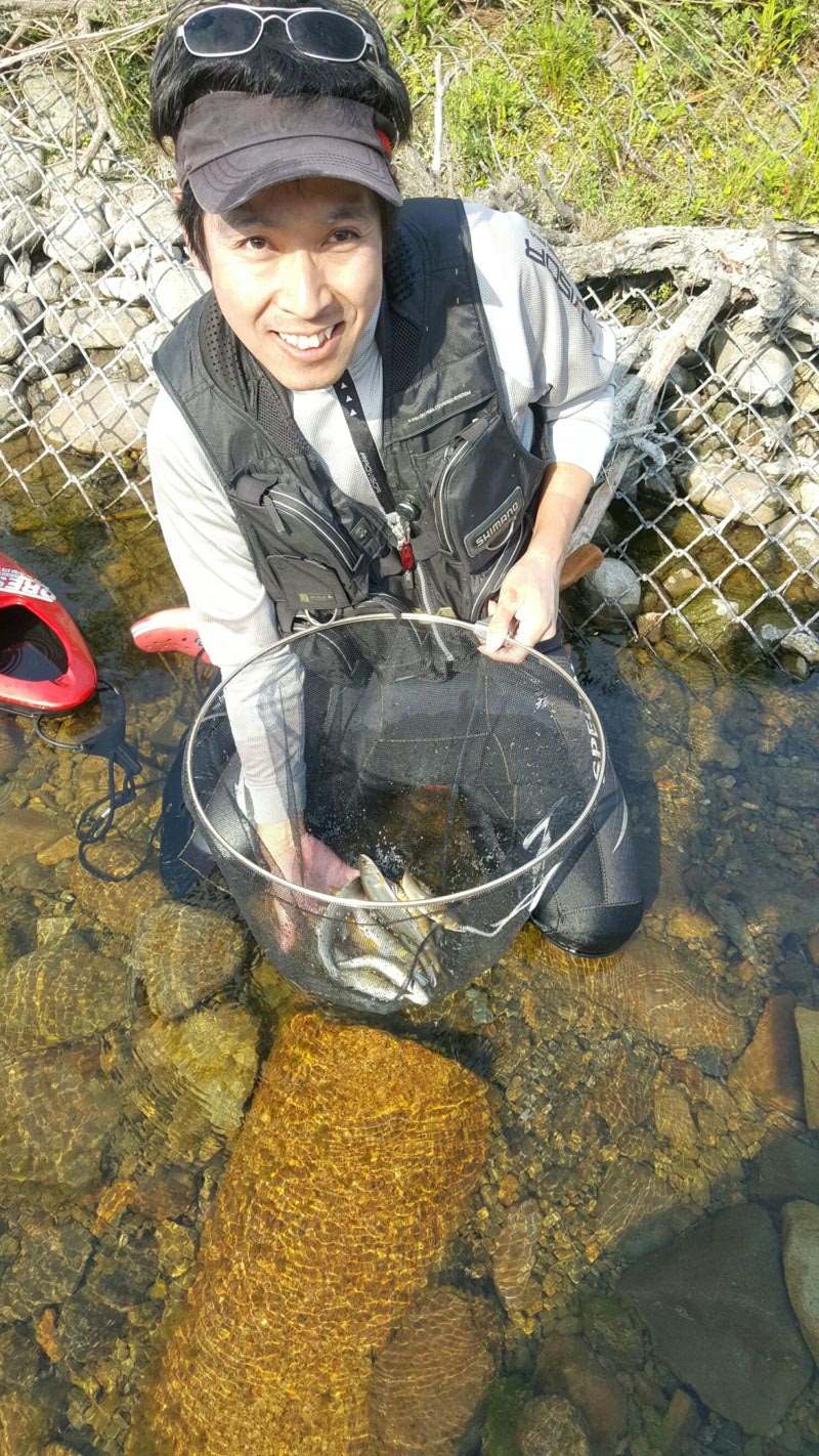 大内山川にて鮎釣り講習